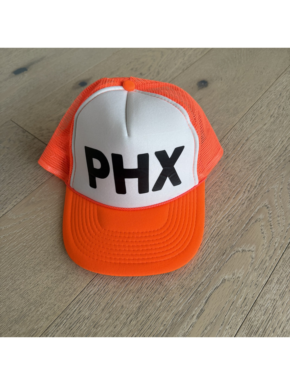 OTTO Collection Orange and White PHX Mesh Snapback Baseball Cap